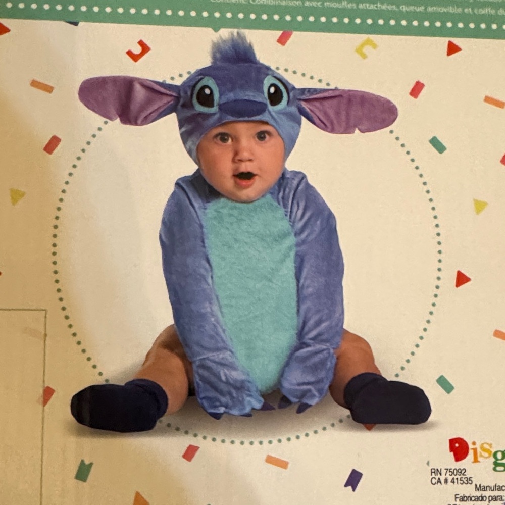 Disney Baby Stitch Blue Infant Outfit